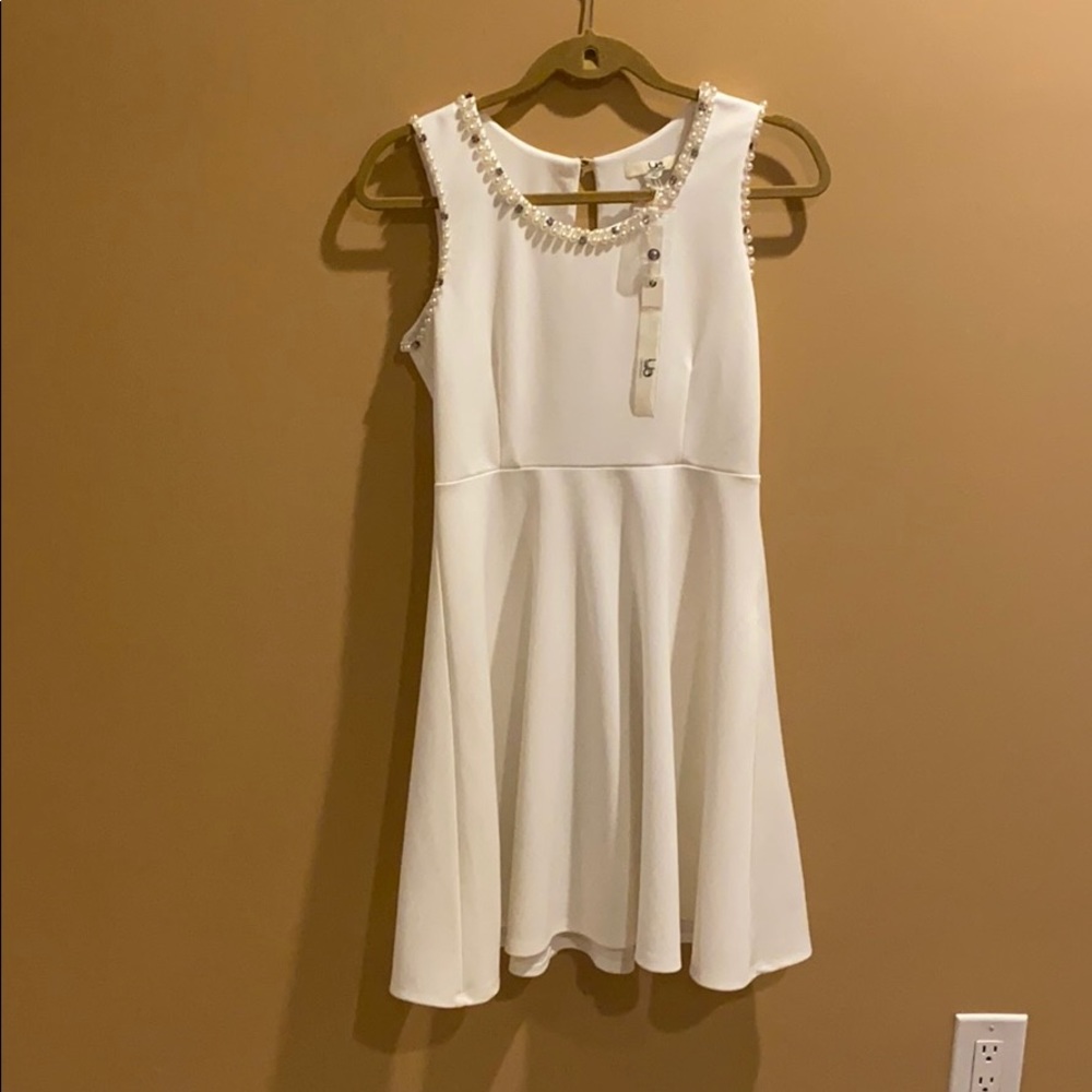 White skater dress